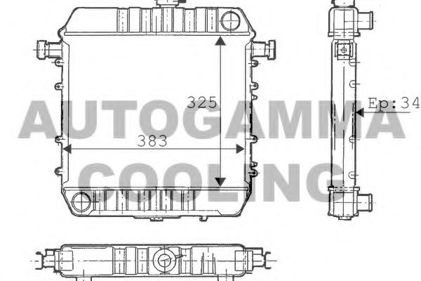AUTOGAMMA 100652 Радиатор, охлаждение двигателя для OPEL ASCONA B (Опель Асcона б) AUTOGAMMA 100652 Радиатор, охлаждение двигателя для OPEL ASCONA B (Опель Асcона б)