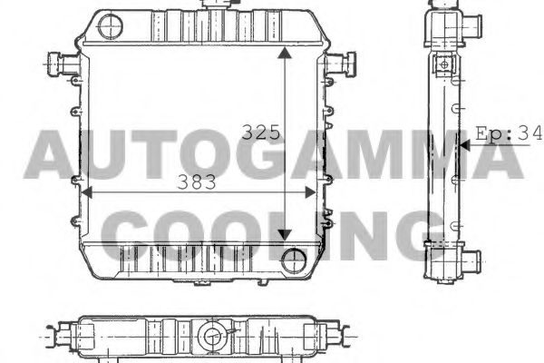 AUTOGAMMA 100656 Радиатор, охлаждение двигателя для OPEL MANTA B CC (Опель Манта б cc) AUTOGAMMA 100656 Радиатор, охлаждение двигателя для OPEL MANTA B CC (Опель Манта б cc)