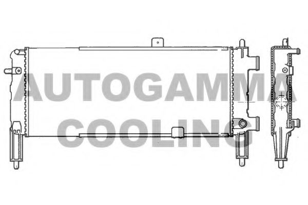 AUTOGAMMA 100704 Радиатор, охлаждение двигателя для OPEL CORSA A (Опель Cорса а) AUTOGAMMA 100704 Радиатор, охлаждение двигателя для OPEL CORSA A (Опель Cорса а)