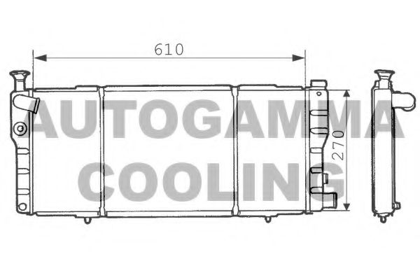 AUTOGAMMA 100743 Радиатор, охлаждение двигателя для PEUGEOT 205 II (Пежо 205 2) AUTOGAMMA 100743 Радиатор, охлаждение двигателя для PEUGEOT 205 II (Пежо 205 2)