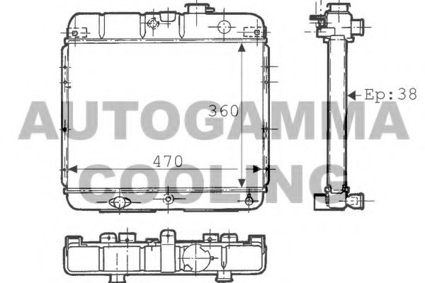 AUTOGAMMA 100750 Радиатор, охлаждение двигателя для PEUGEOT 305 II (Пежо 305 2) AUTOGAMMA 100750 Радиатор, охлаждение двигателя для PEUGEOT 305 II (Пежо 305 2)