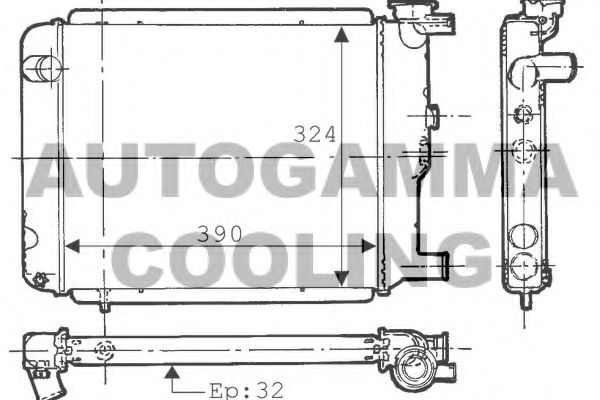 AUTOGAMMA 100751 Радиатор, охлаждение двигателя для PEUGEOT (Пежо) AUTOGAMMA 100751 Радиатор, охлаждение двигателя для PEUGEOT (Пежо)