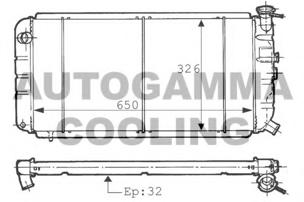AUTOGAMMA 100752 Радиатор, охлаждение двигателя для PEUGEOT (Пежо) AUTOGAMMA 100752 Радиатор, охлаждение двигателя для PEUGEOT (Пежо)