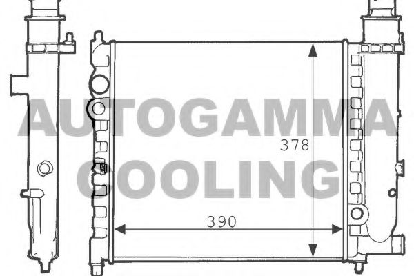 AUTOGAMMA 100758 Радиатор, охлаждение двигателя для PEUGEOT 309 (Пежо 309) AUTOGAMMA 100758 Радиатор, охлаждение двигателя для PEUGEOT 309 (Пежо 309)
