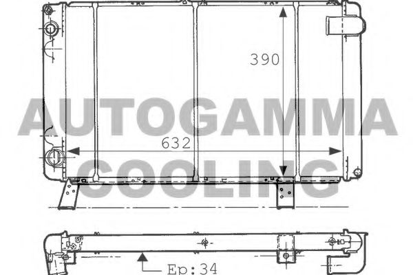 AUTOGAMMA 100806 Радиатор, охлаждение двигателя для PEUGEOT (Пежо) AUTOGAMMA 100806 Радиатор, охлаждение двигателя для PEUGEOT (Пежо)
