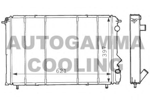 AUTOGAMMA 100887 Радиатор, охлаждение двигателя 