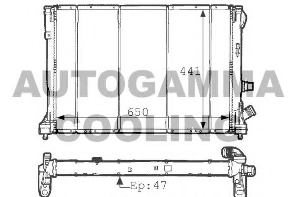 AUTOGAMMA 100891 Радиатор, охлаждение двигателя 