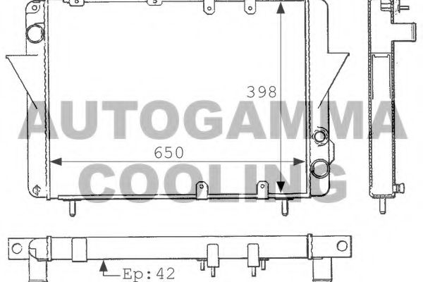 AUTOGAMMA 100900 Радиатор, охлаждение двигателя для RENAULT MASTER I (Рено Мастэр и) AUTOGAMMA 100900 Радиатор, охлаждение двигателя для RENAULT MASTER I (Рено Мастэр и)