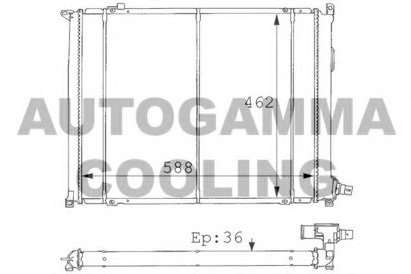 AUTOGAMMA 100909 Радиатор, охлаждение двигателя 