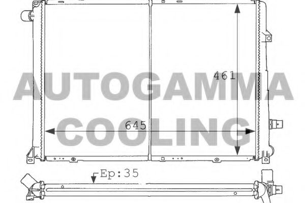 AUTOGAMMA 100910 Радиатор, охлаждение двигателя для RENAULT SAFRANE (Рено Сафранэ) AUTOGAMMA 100910 Радиатор, охлаждение двигателя для RENAULT SAFRANE (Рено Сафранэ)