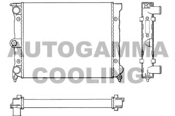 AUTOGAMMA 101041 Радиатор, охлаждение двигателя для VOLKSWAGEN (Фольксваген) AUTOGAMMA 101041 Радиатор, охлаждение двигателя для VOLKSWAGEN (Фольксваген)