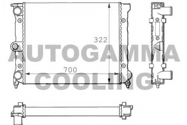 AUTOGAMMA 101066 Радиатор, охлаждение двигателя для VOLKSWAGEN (Фольксваген) AUTOGAMMA 101066 Радиатор, охлаждение двигателя для VOLKSWAGEN (Фольксваген)