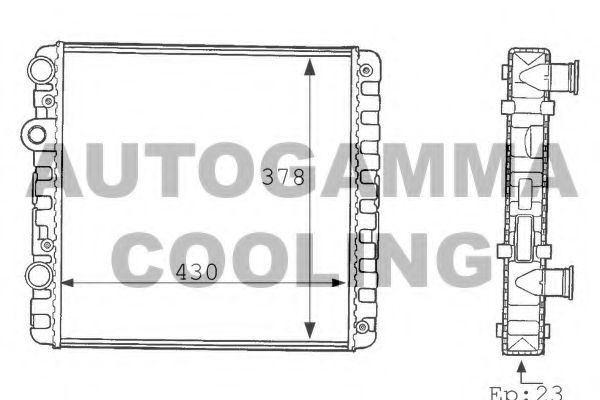 AUTOGAMMA 101080 Радиатор, охлаждение двигателя 