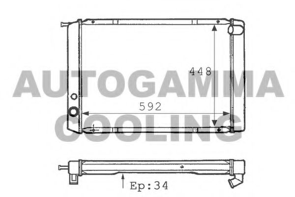 AUTOGAMMA 101095 Радиатор, охлаждение двигателя 