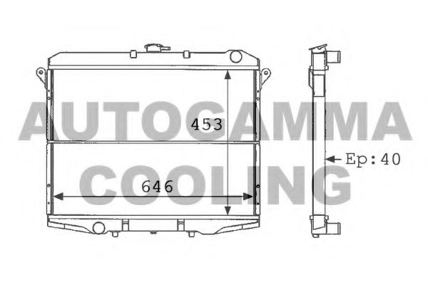 AUTOGAMMA 101128 Радиатор, охлаждение двигателя 