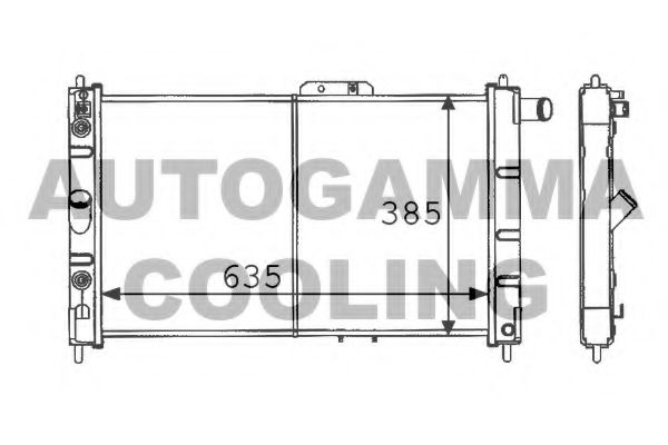 AUTOGAMMA 101158 Радиатор, охлаждение двигателя 