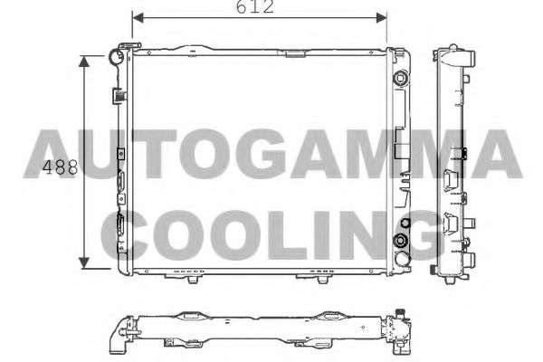 AUTOGAMMA 101335 Радиатор, охлаждение двигателя 