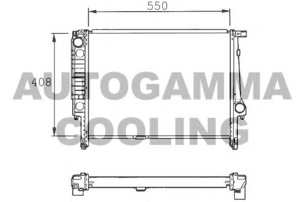 AUTOGAMMA 101368 Радиатор, охлаждение двигателя 