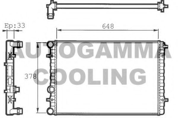 AUTOGAMMA 101373 Радиатор, охлаждение двигателя 