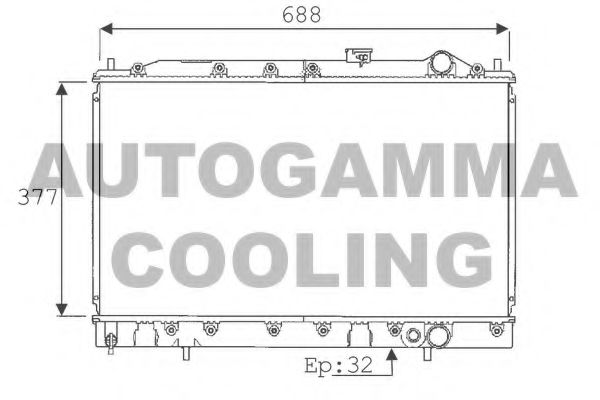AUTOGAMMA 101433 Радиатор, охлаждение двигателя для MITSUBISHI LANCER IV (Митсубиши/митсубиси Ланcэр иv) AUTOGAMMA 101433 Радиатор, охлаждение двигателя для MITSUBISHI LANCER IV (Митсубиши/митсубиси Ланcэр иv)