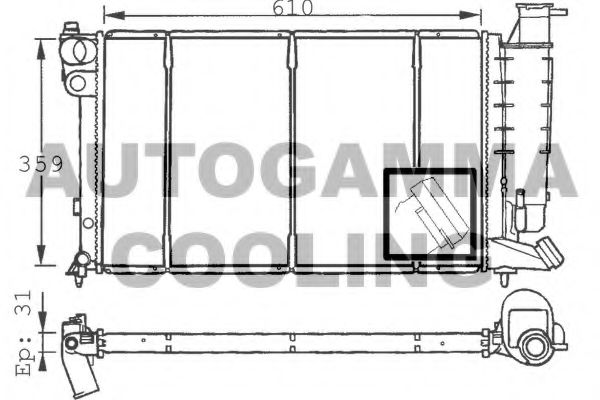 AUTOGAMMA 101473 Радиатор, охлаждение двигателя 