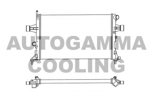 AUTOGAMMA 102220 Радиатор, охлаждение двигателя 