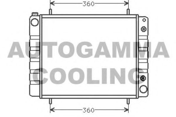AUTOGAMMA 102290 Радиатор, охлаждение двигателя 