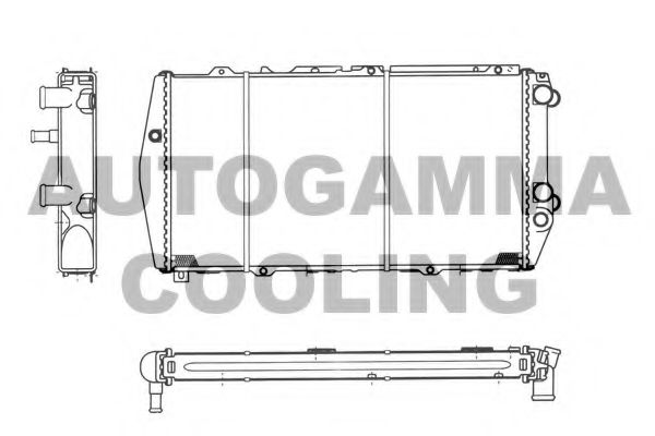 AUTOGAMMA 102523 Радиатор, охлаждение двигателя для AUDI 100 (Ауди 100) AUTOGAMMA 102523 Радиатор, охлаждение двигателя для AUDI 100 (Ауди 100)