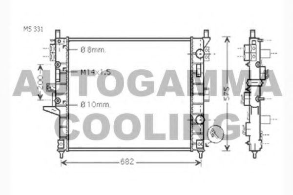 AUTOGAMMA 102923 Радиатор, охлаждение двигателя 