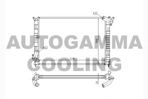 AUTOGAMMA 103201 Радиатор, охлаждение двигателя 
