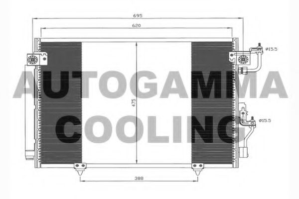 AUTOGAMMA 103487 Конденсатор, кондиционер для MITSUBISHI CHALLENGER (Митсубиши/митсубиси Чаллэнгэр) AUTOGAMMA 103487 Конденсатор, кондиционер для MITSUBISHI CHALLENGER (Митсубиши/митсубиси Чаллэнгэр)