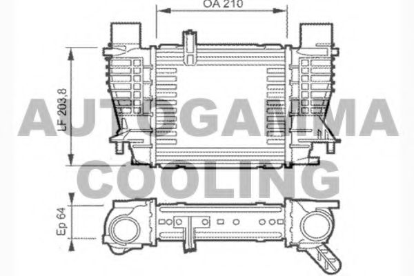 AUTOGAMMA 104050 Интеркулер 