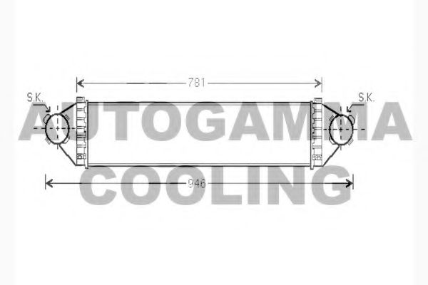 AUTOGAMMA 104328 Интеркулер 