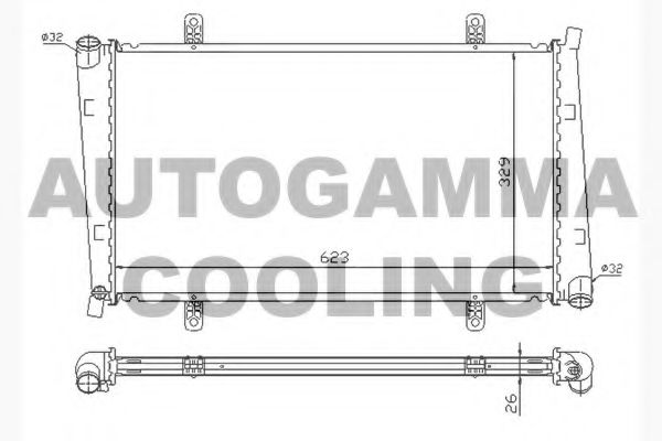 AUTOGAMMA 104545 Радиатор, охлаждение двигателя 