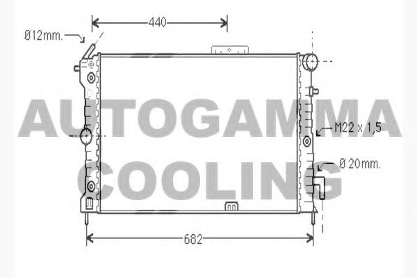 AUTOGAMMA 104557 Радиатор, охлаждение двигателя 