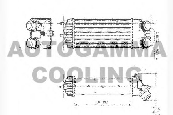 AUTOGAMMA 104585 Интеркулер 