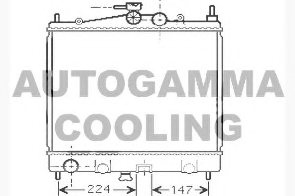AUTOGAMMA 104598 Радиатор, охлаждение двигателя для NISSAN MARCH III (Ниссан Марч 3) AUTOGAMMA 104598 Радиатор, охлаждение двигателя для NISSAN MARCH III (Ниссан Марч 3)