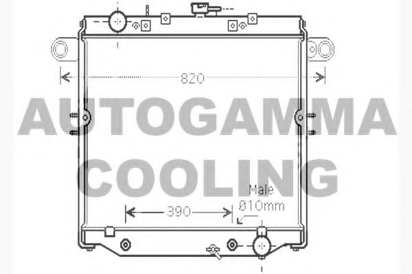 AUTOGAMMA 104740 Радиатор, охлаждение двигателя для LEXUS LX (Лексус Лх)
