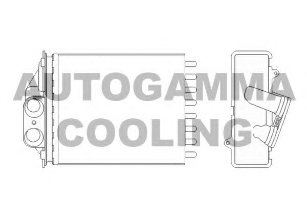 AUTOGAMMA 104804 Теплообменник, отопление салона для FIAT 500 C (Фиат 500 c) AUTOGAMMA 104804 Теплообменник, отопление салона для FIAT 500 C (Фиат 500 c)
