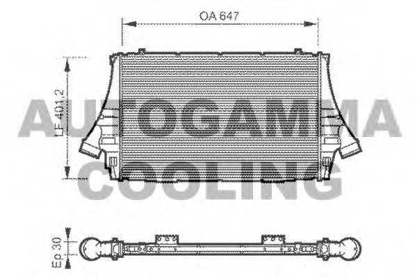 AUTOGAMMA 104894 Интеркулер 