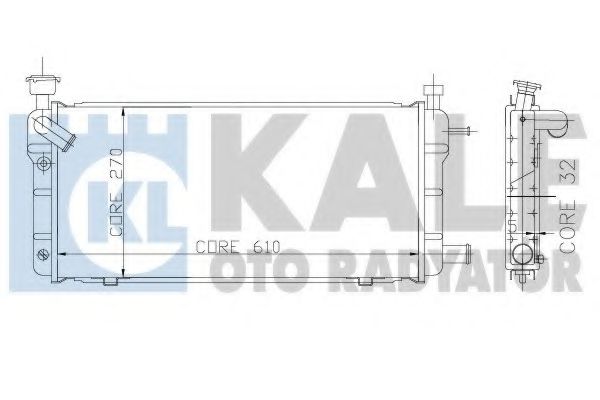 KALE OTO RADYATÖR 137700 Радиатор, охлаждение двигателя для PEUGEOT 205 II (Пежо 205 2) KALE OTO RADYATÖR 137700 Радиатор, охлаждение двигателя для PEUGEOT 205 II (Пежо 205 2)