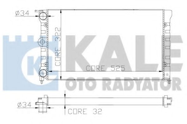 KALE OTO RADYATÖR 139200 Радиатор, охлаждение двигателя для VOLKSWAGEN (Фольксваген) KALE OTO RADYATÖR 139200 Радиатор, охлаждение двигателя для VOLKSWAGEN (Фольксваген)