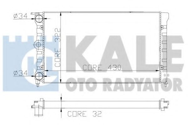 KALE OTO RADYATÖR 139500 Радиатор, охлаждение двигателя для VOLKSWAGEN (Фольксваген) KALE OTO RADYATÖR 139500 Радиатор, охлаждение двигателя для VOLKSWAGEN (Фольксваген)