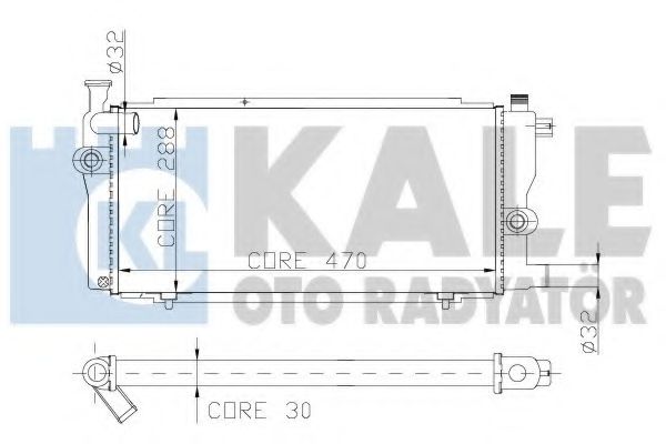KALE OTO RADYATÖR 156800 Радиатор, охлаждение двигателя для PEUGEOT 205 II (Пежо 205 2) KALE OTO RADYATÖR 156800 Радиатор, охлаждение двигателя для PEUGEOT 205 II (Пежо 205 2)