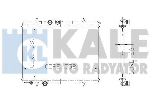 KALE OTO RADYATÖR 215999 Радиатор, охлаждение двигателя для PEUGEOT (Пежо) KALE OTO RADYATÖR 215999 Радиатор, охлаждение двигателя для PEUGEOT (Пежо)