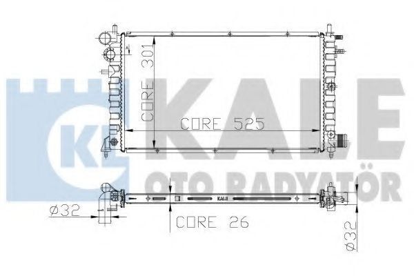 KALE OTO RADYATÖR 217200 Радиатор, охлаждение двигателя для PEUGEOT (Пежо) KALE OTO RADYATÖR 217200 Радиатор, охлаждение двигателя для PEUGEOT (Пежо)