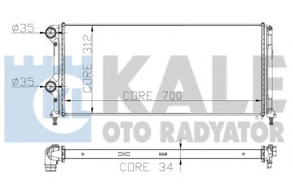 KALE OTO RADYATÖR 235600 Радиатор, охлаждение двигателя для FIAT (Фиат) KALE OTO RADYATÖR 235600 Радиатор, охлаждение двигателя для FIAT (Фиат)