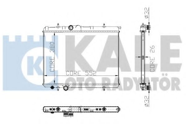 KALE OTO RADYATÖR 241100 Радиатор, охлаждение двигателя для PEUGEOT (Пежо) KALE OTO RADYATÖR 241100 Радиатор, охлаждение двигателя для PEUGEOT (Пежо)