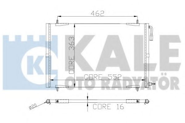 KALE OTO RADYATÖR 248100 Конденсатор, кондиционер для PEUGEOT (Пежо) KALE OTO RADYATÖR 248100 Конденсатор, кондиционер для PEUGEOT (Пежо)
