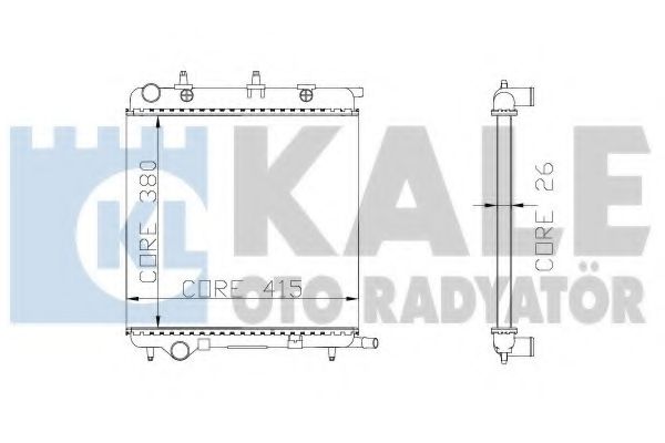 KALE OTO RADYATÖR 285200 Радиатор, охлаждение двигателя для PEUGEOT 207 (Пежо 207) KALE OTO RADYATÖR 285200 Радиатор, охлаждение двигателя для PEUGEOT 207 (Пежо 207)